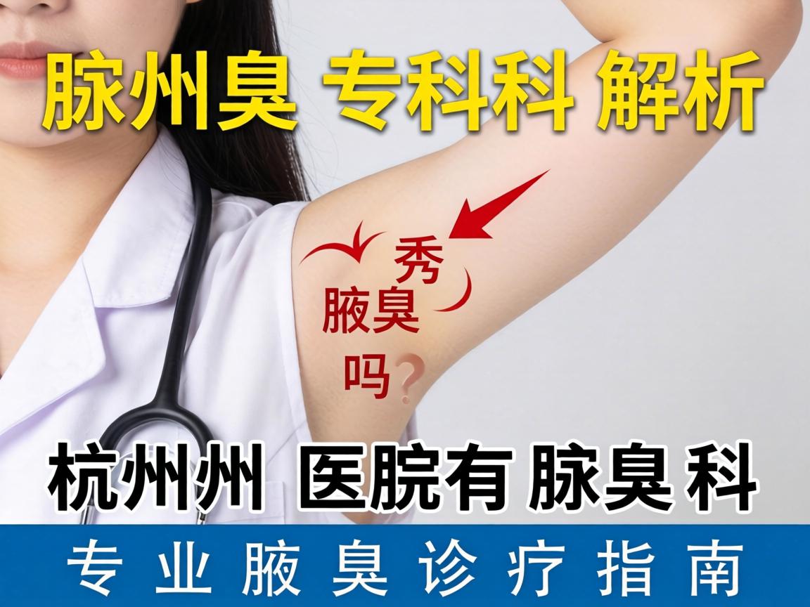 杭州腋秀腋臭专科解析，杭州医院有腋臭科吗？专业腋臭诊疗指南