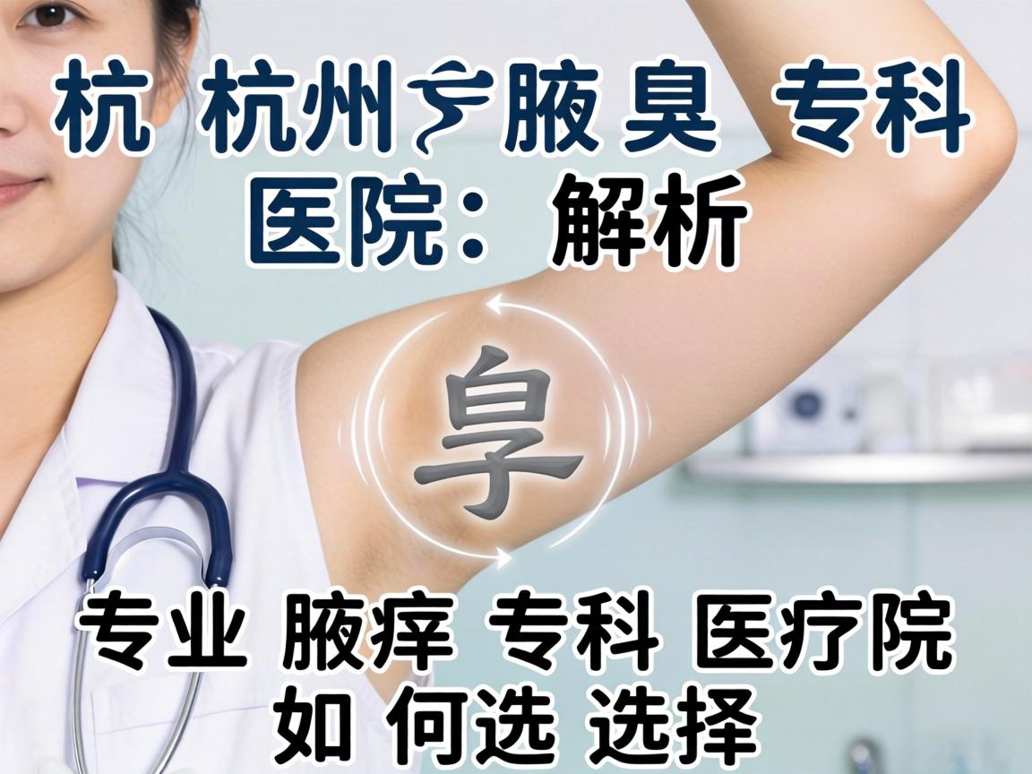 杭州腋臭专科医院解析，专业腋臭专科医院如何选择