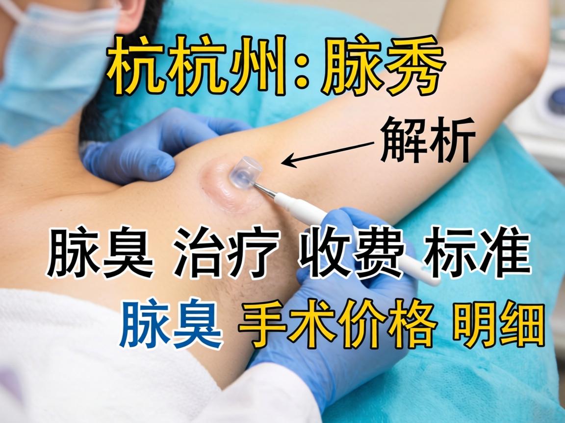 杭州腋秀解析，腋臭治疗收费标准，腋臭手术价格明细