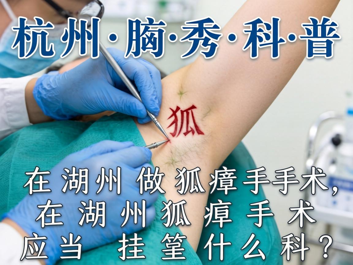 杭州腋秀科普，在湖州做狐臭手术，在湖州狐臭手术应当挂什么科？