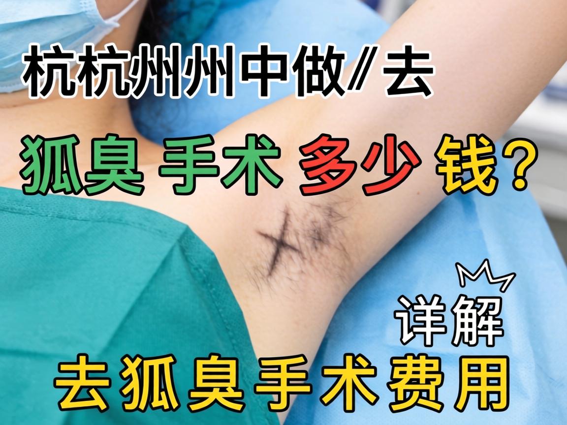 杭州做去狐臭手术多少钱？详解去狐臭手术费用