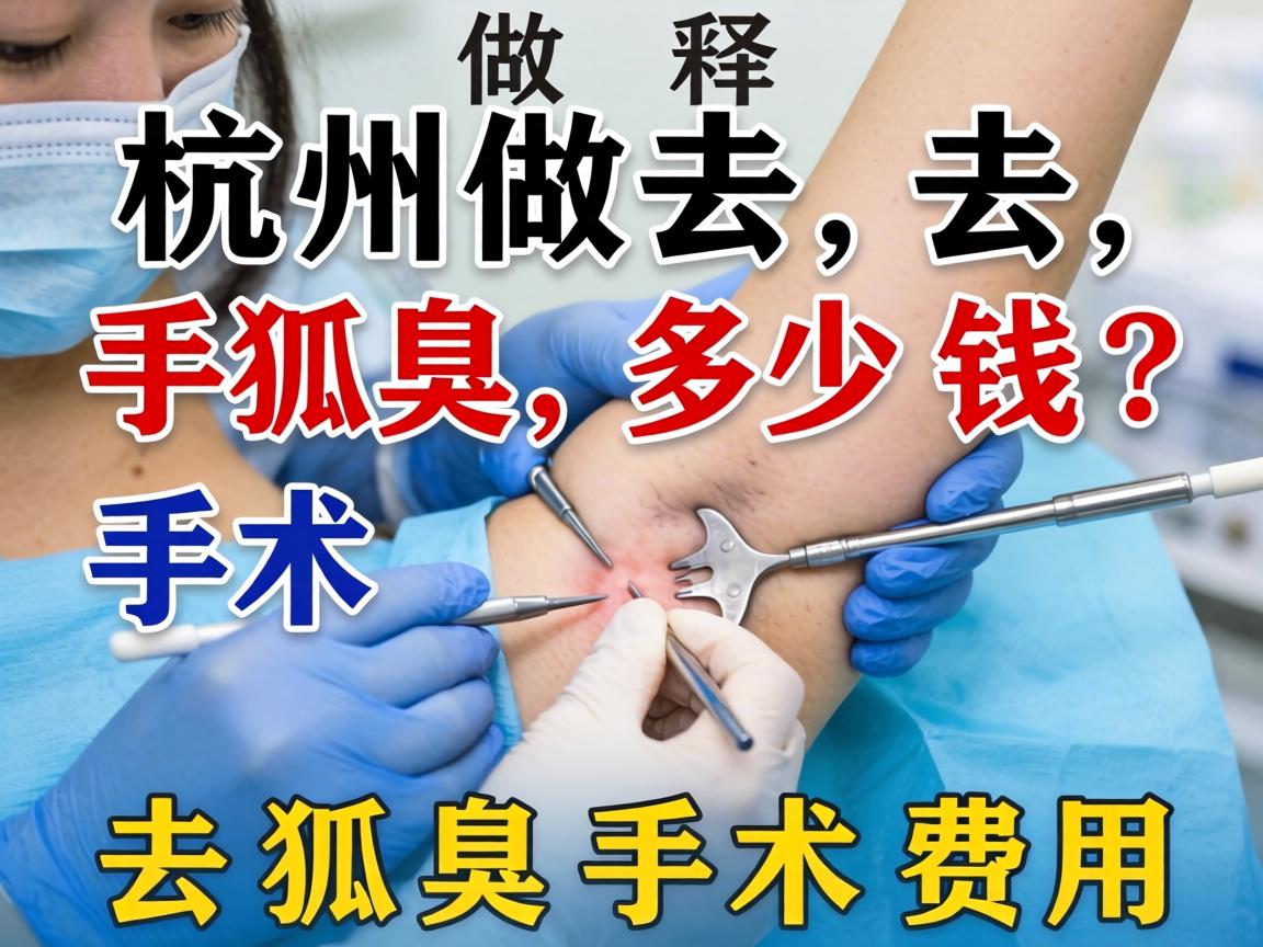 杭州做去狐臭手术多少钱？详解去狐臭手术费用