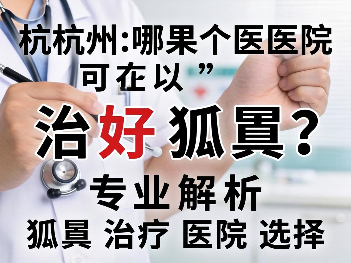 杭州哪个医院可以治好狐臭？专业解析狐臭治疗医院选择