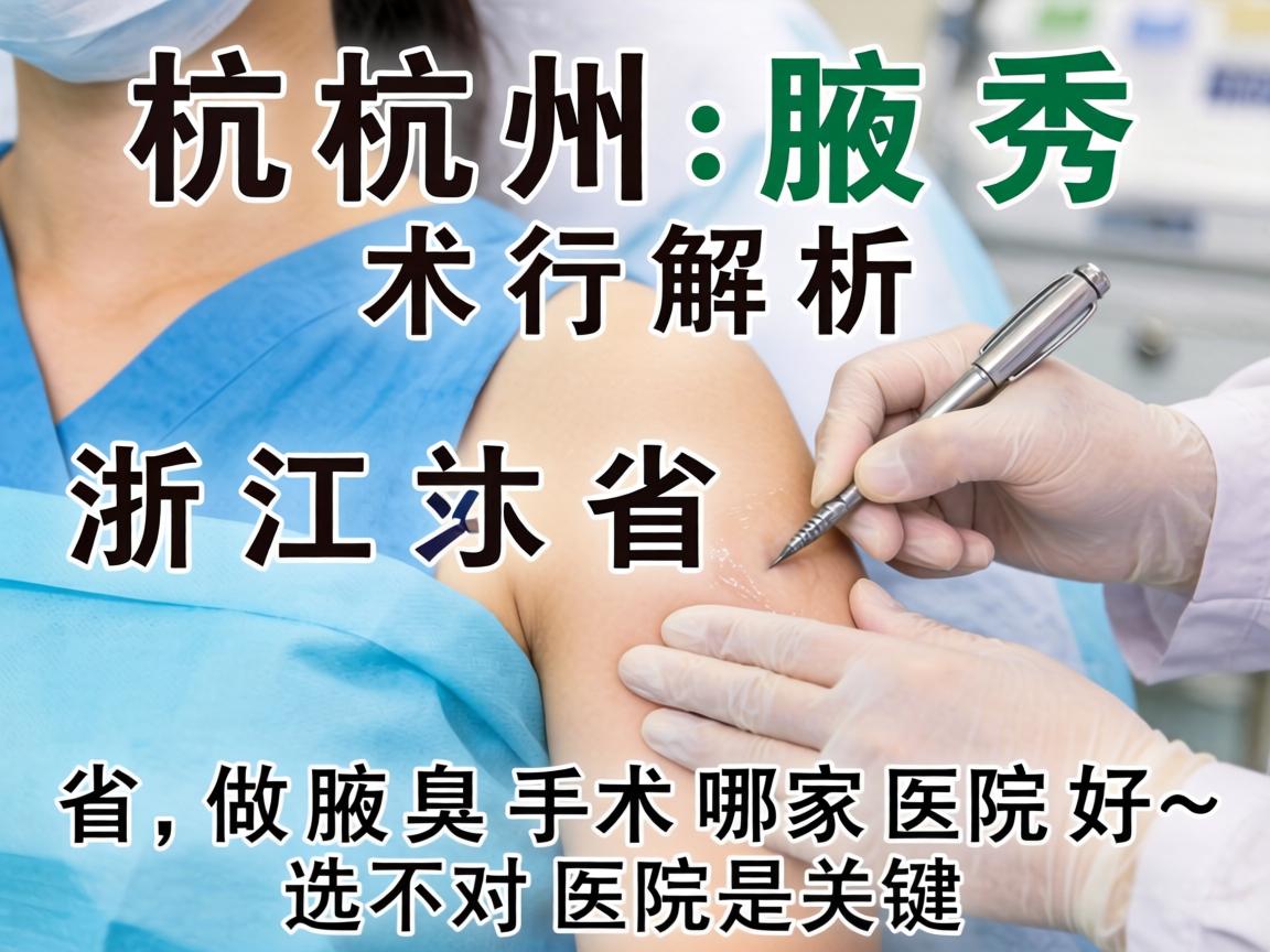 杭州腋秀解析,浙江省做腋臭手术哪家医院好,选对医院是关键 杭州腋秀解析,浙江省做腋臭手术哪家医院好,选对医院是关键