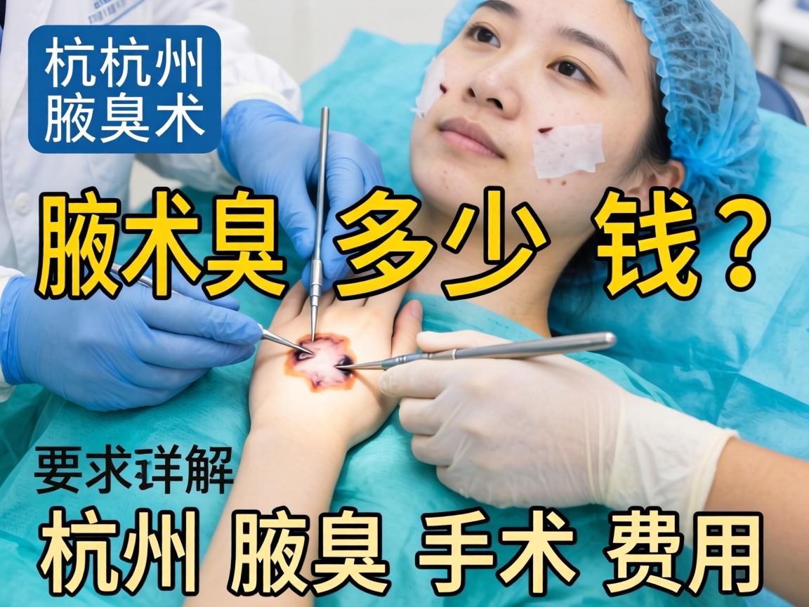 杭州腋臭手术多少钱？详解杭州腋臭手术费用