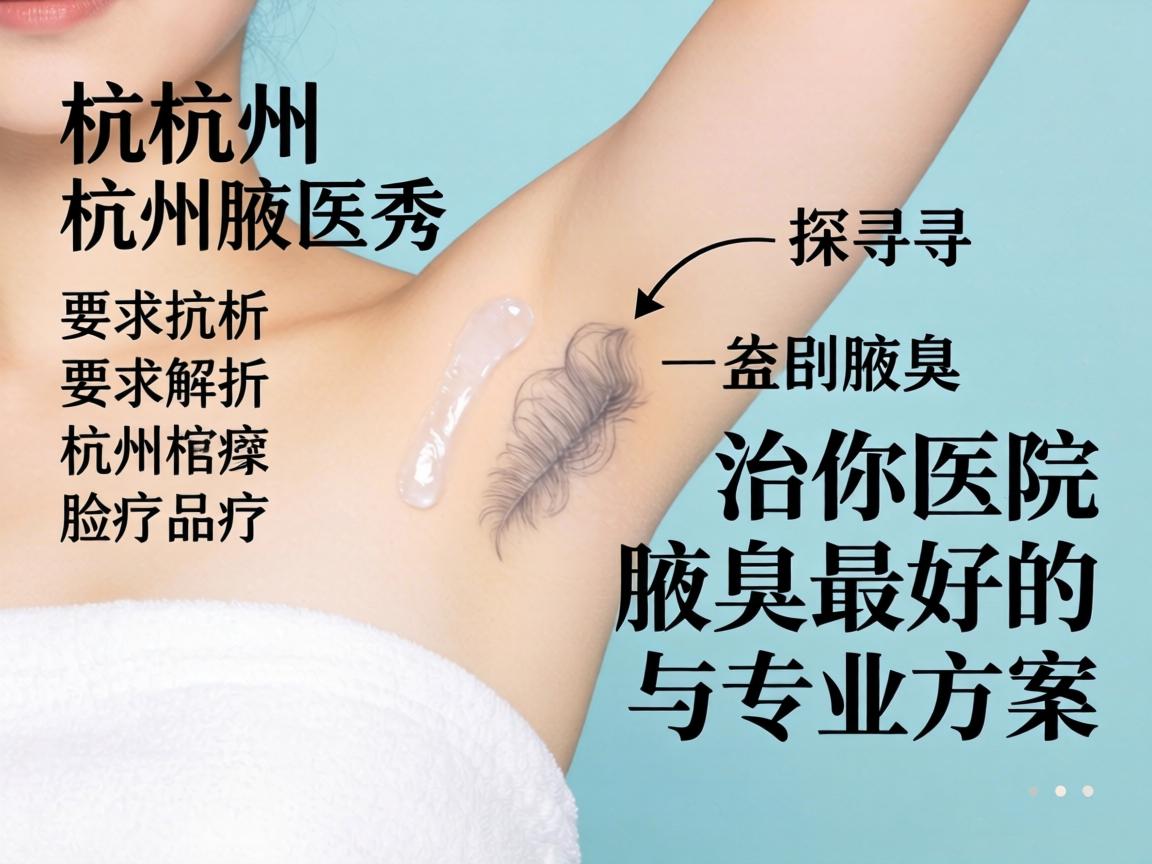 杭州腋秀解析，探寻杭州治疗腋臭最好的医院与专业方案