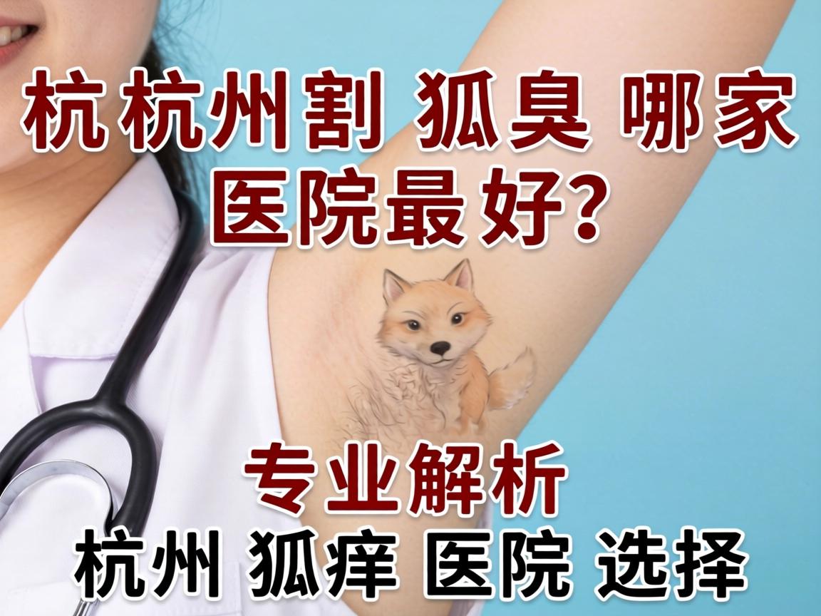 杭州割狐臭哪家医院最好？专业解析杭州狐臭医院选择