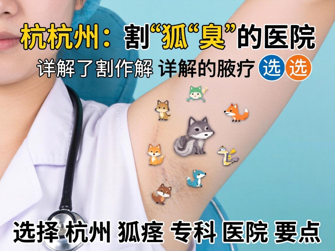 杭州割狐臭医院详解，选择杭州狐臭专科医院的要点