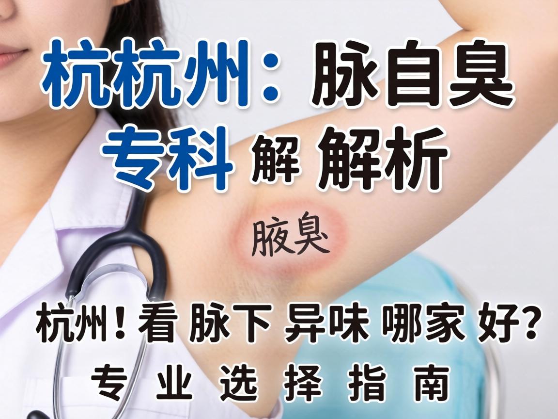 杭州腋臭专科解析，杭州看腋下异味哪家好，专业选择指南