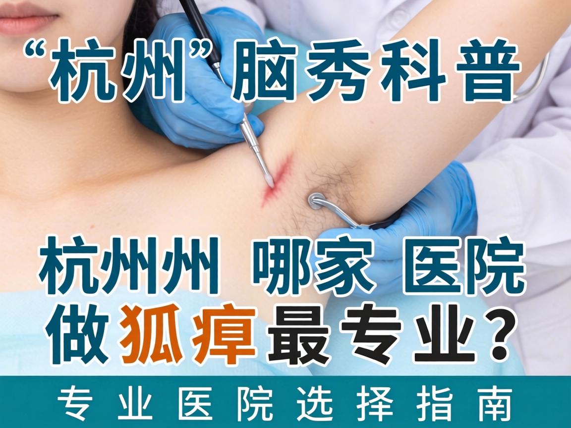杭州腋秀科普，杭州哪家医院做狐臭最专业？专业医院选择指南