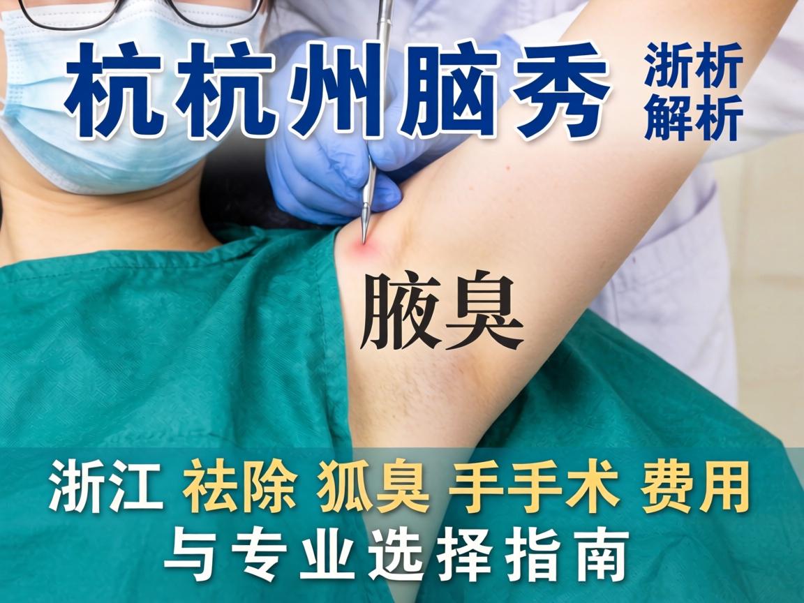 杭州腋秀解析,浙江祛除狐臭手术费用与专业选择指南 杭州腋秀解析,浙江祛除狐臭手术费用与专业选择指南