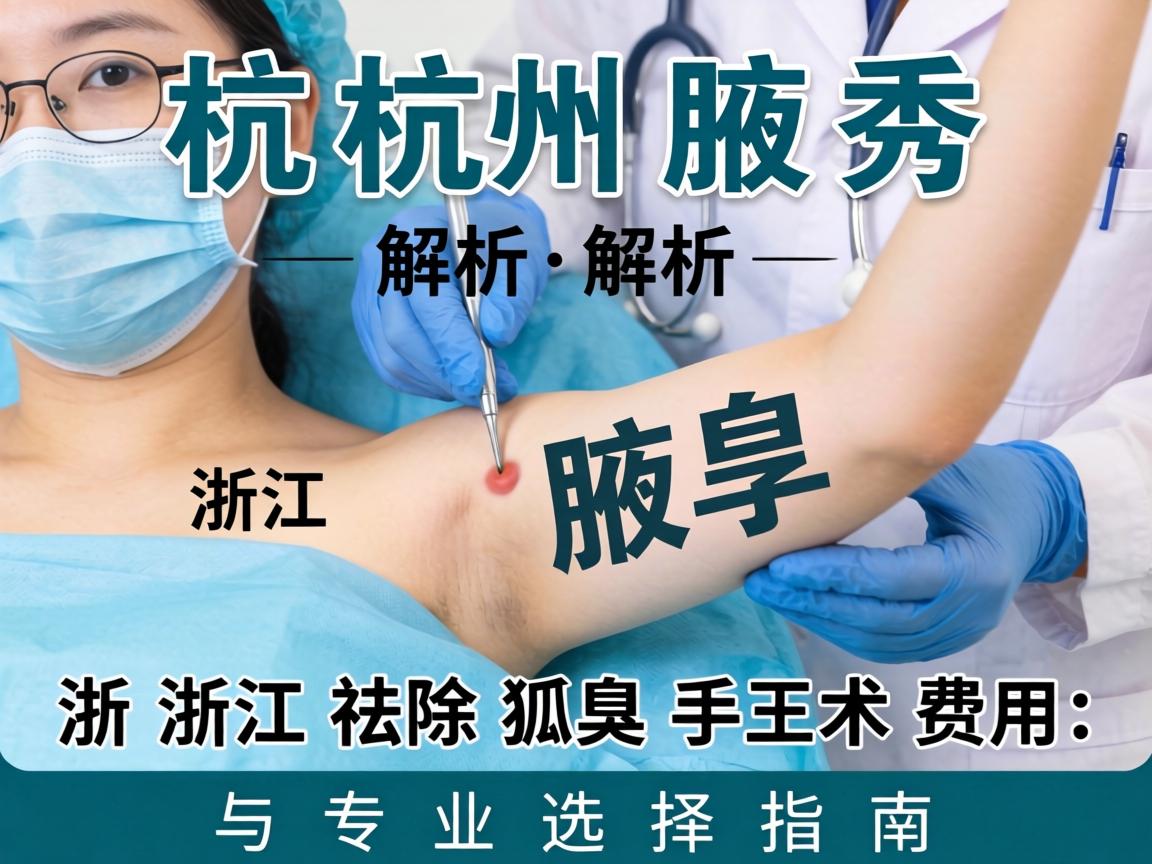 杭州腋秀解析,浙江祛除狐臭手术费用与专业选择指南 杭州腋秀解析,浙江祛除狐臭手术费用与专业选择指南