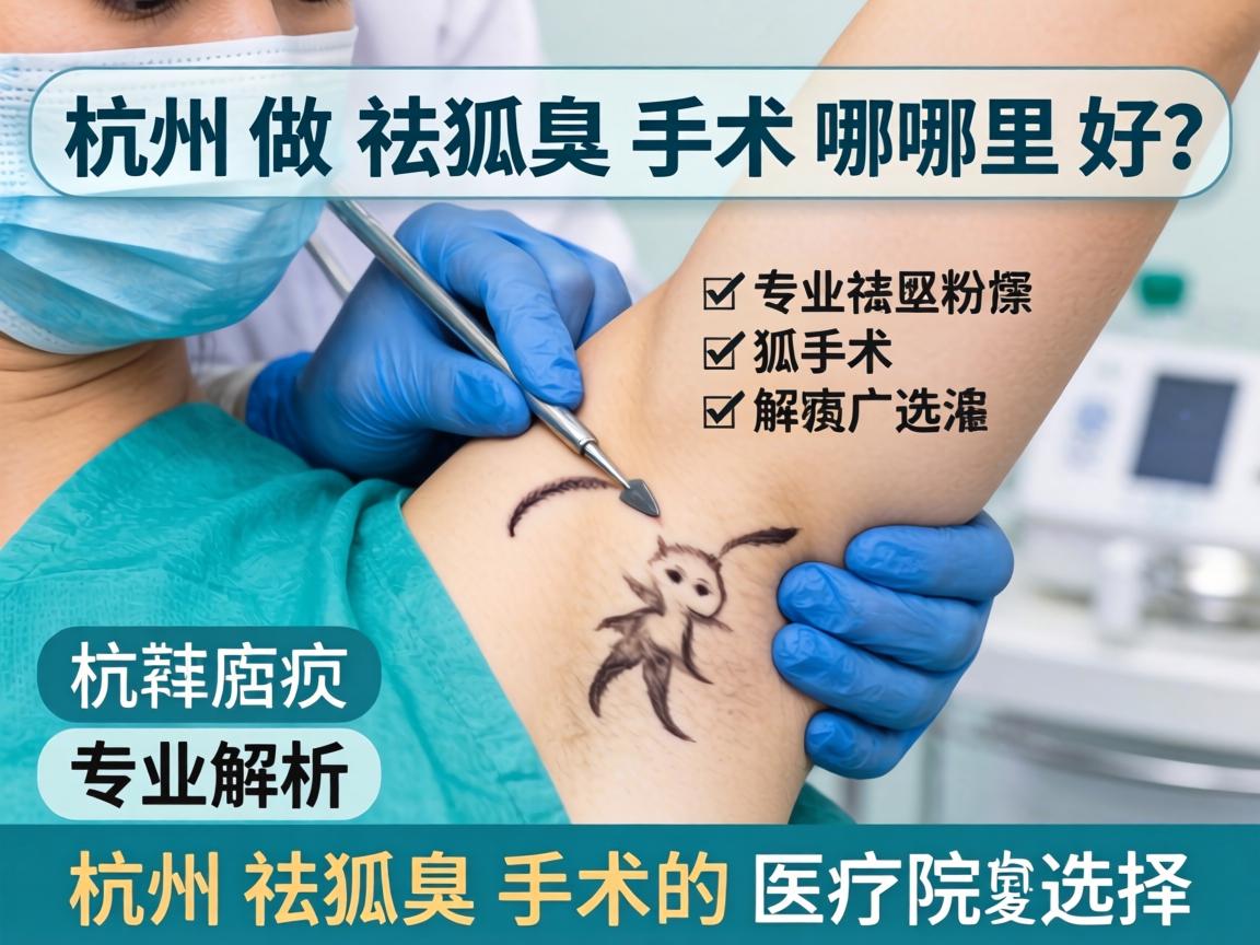 杭州做祛狐臭手术哪里好？专业解析杭州祛狐臭手术的医院选择
