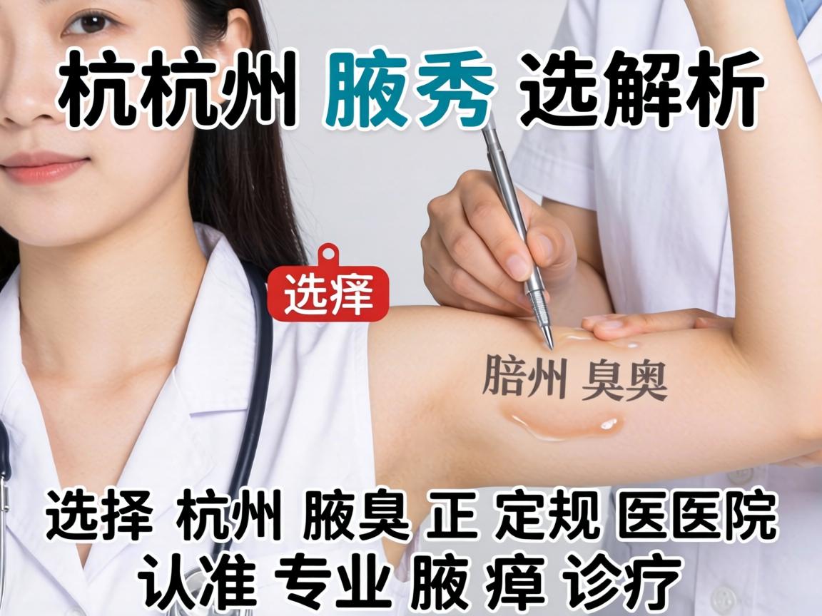 杭州腋秀解析，选择杭州腋臭正规医院，认准专业腋臭诊疗