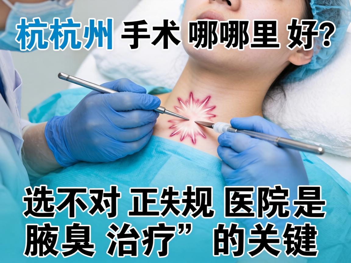 杭州腋臭手术哪里好？选对正规医院是腋臭治疗的关键