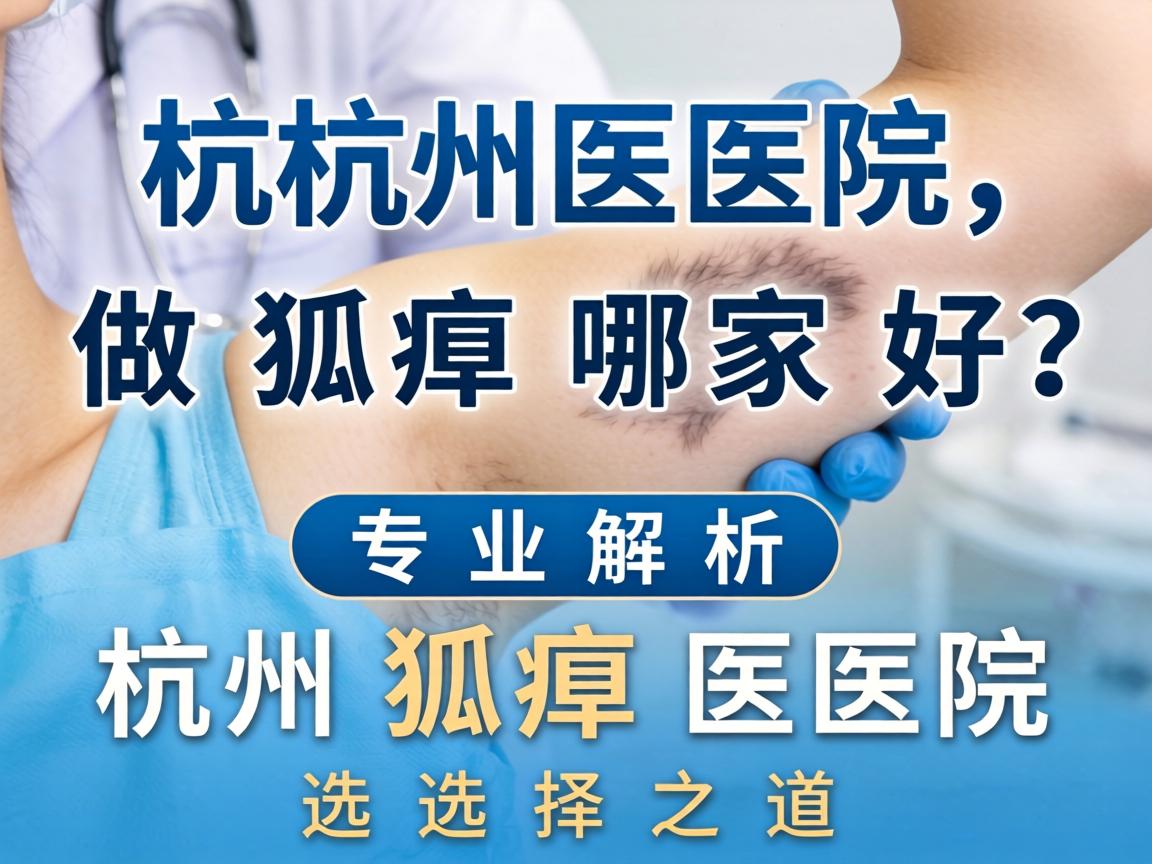 杭州医院做狐臭哪家好？专业解析杭州狐臭医院选择之道