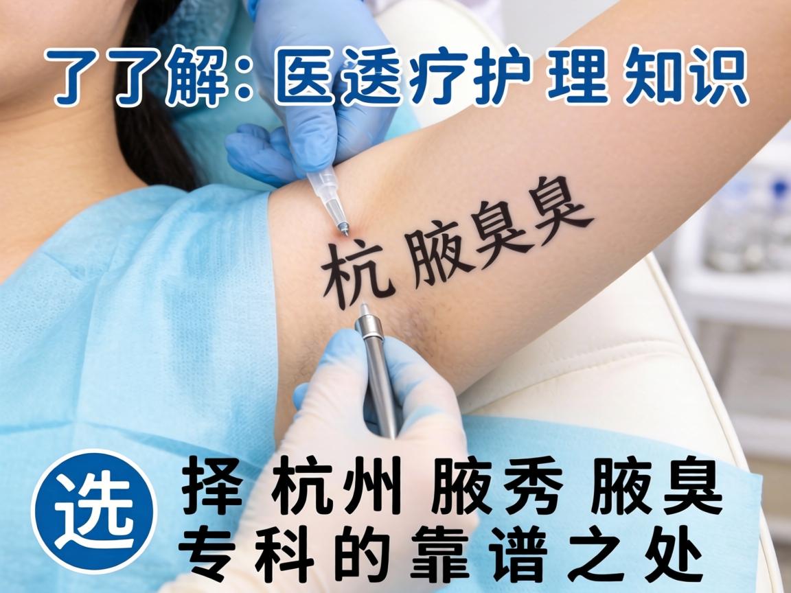 了解腋臭医疗护理知识，选择杭州腋秀腋臭专科的靠谱之处