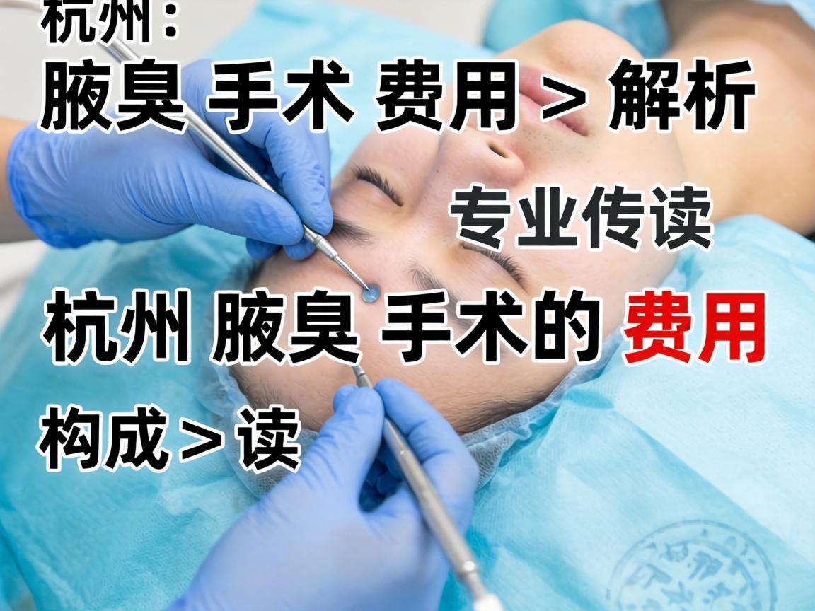 杭州腋臭手术费用解析，专业解读杭州腋臭手术的费用构成