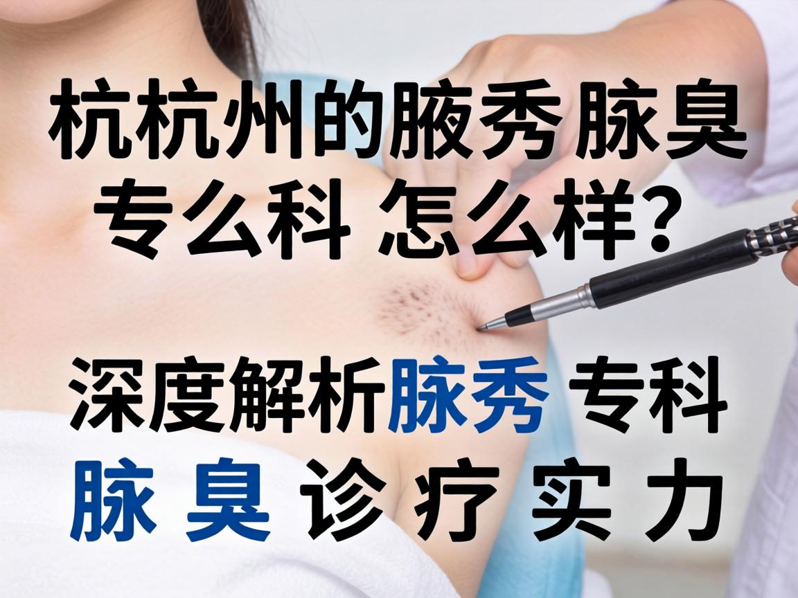 杭州腋秀腋臭专科怎么样？深度解析腋秀专科的腋臭诊疗实力