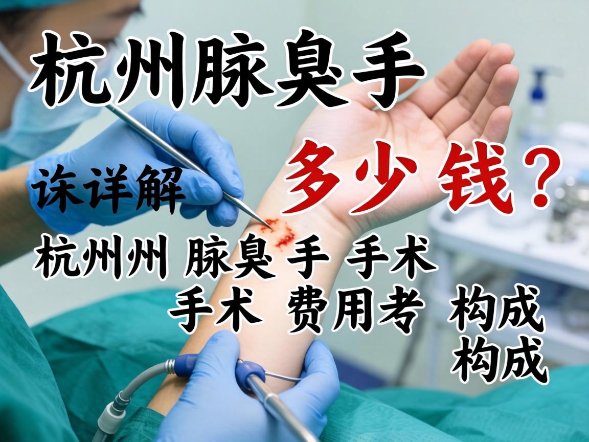 杭州腋臭手术多少钱？详解杭州腋臭手术费用构成