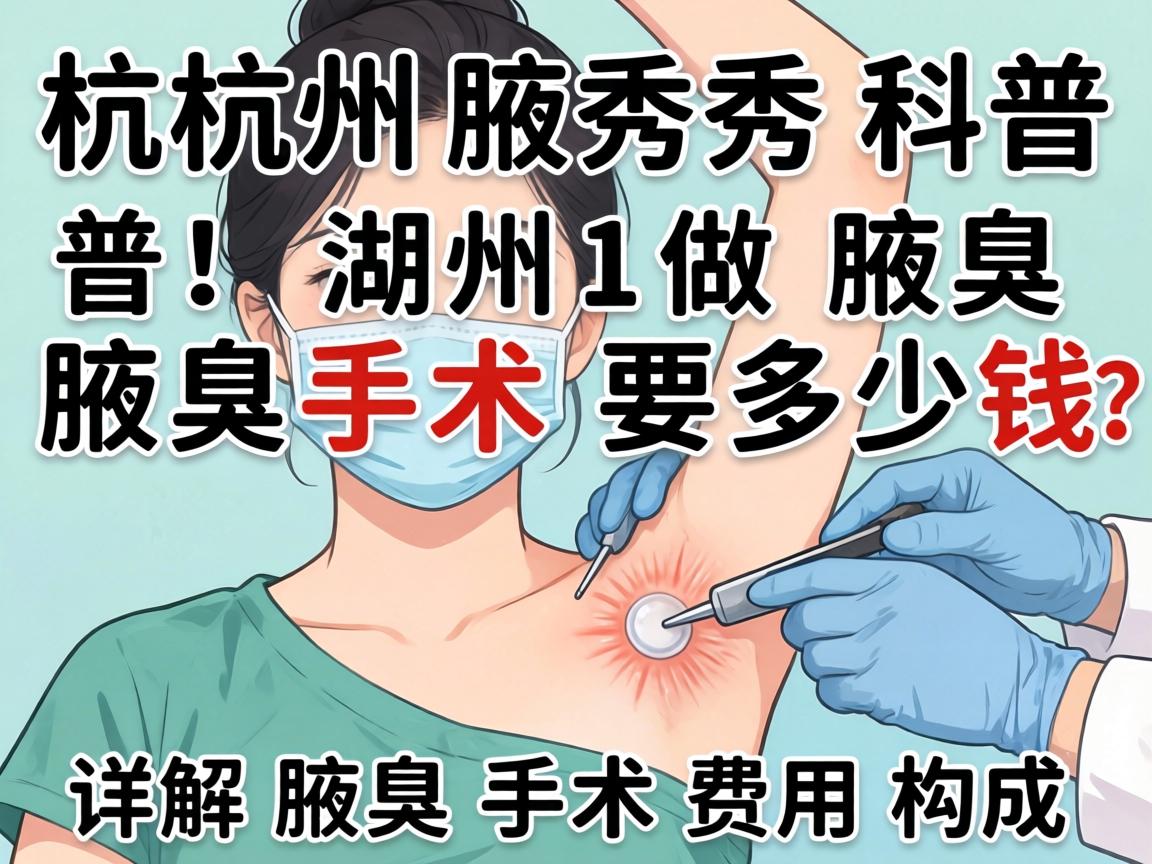 杭州腋秀科普，在湖州做腋臭手术要多少钱？详解腋臭手术费用构成