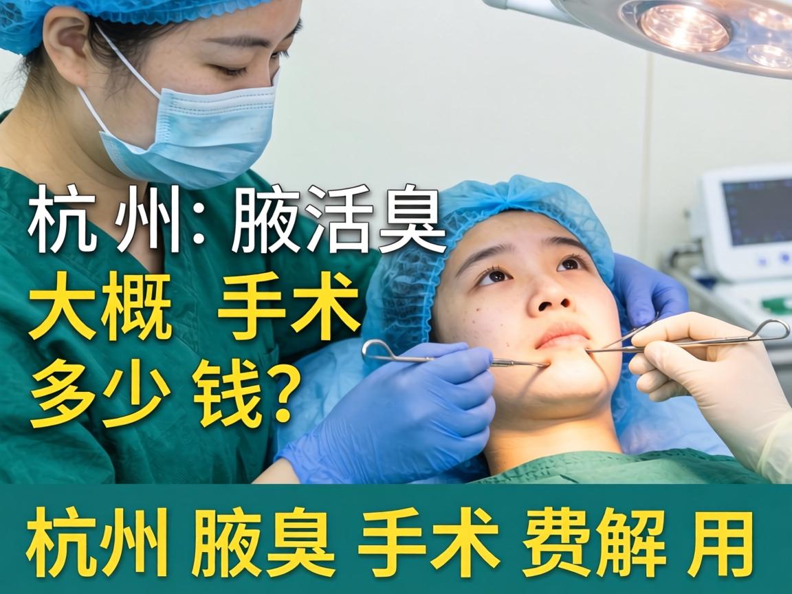 杭州腋臭手术大概多少钱？详解杭州腋臭手术费用