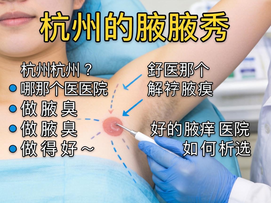 杭州腋秀解析，杭州哪个医院做腋臭做得好，好的腋臭医院如何选
