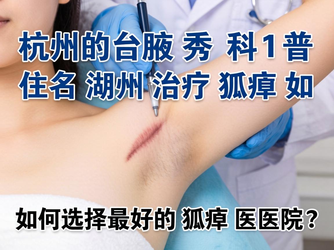 杭州腋秀科普，在湖州治疗狐臭，如何选择最好的狐臭医院？