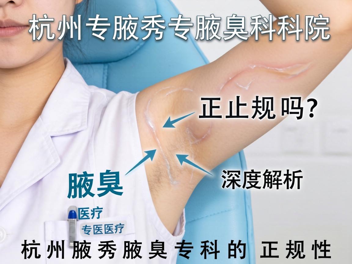 杭州腋秀腋臭专科医院正规吗？深度解析杭州腋秀腋臭专科的正规性