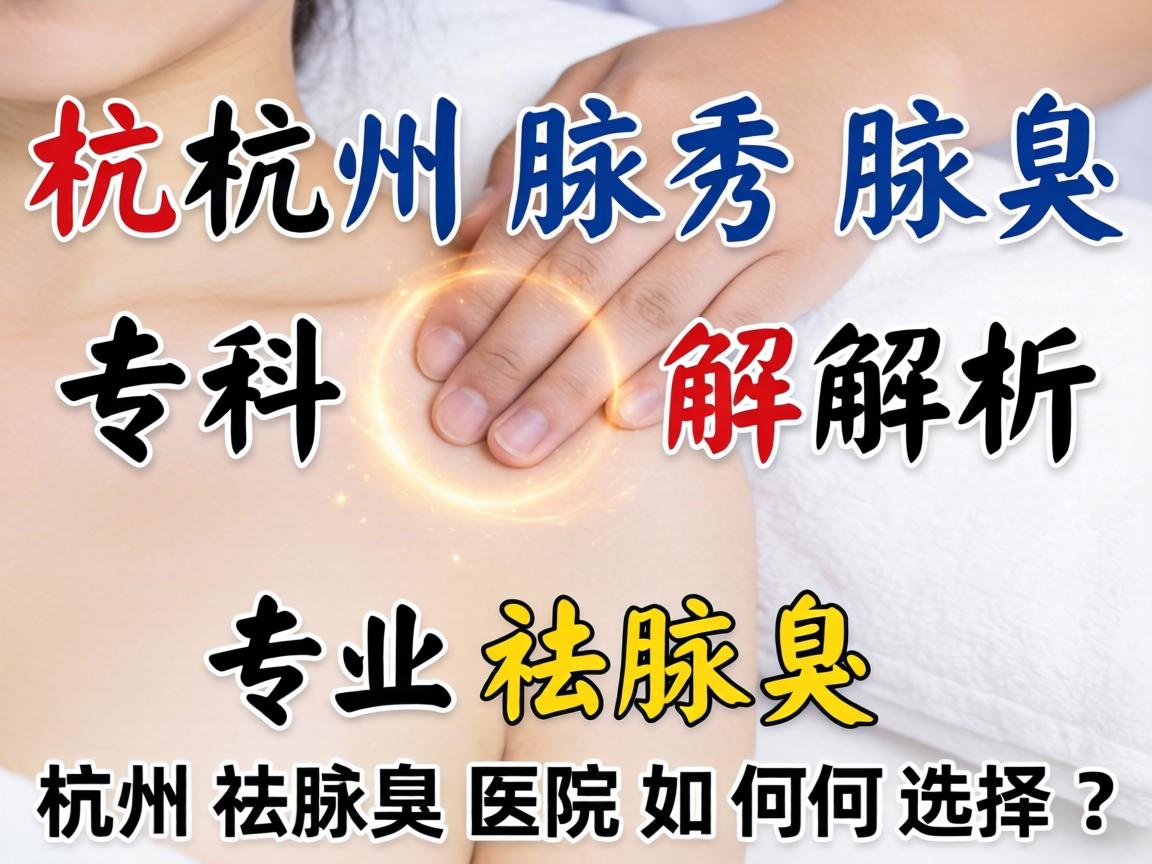 杭州腋秀腋臭专科解析，专业祛腋臭，杭州祛腋臭医院如何选择？