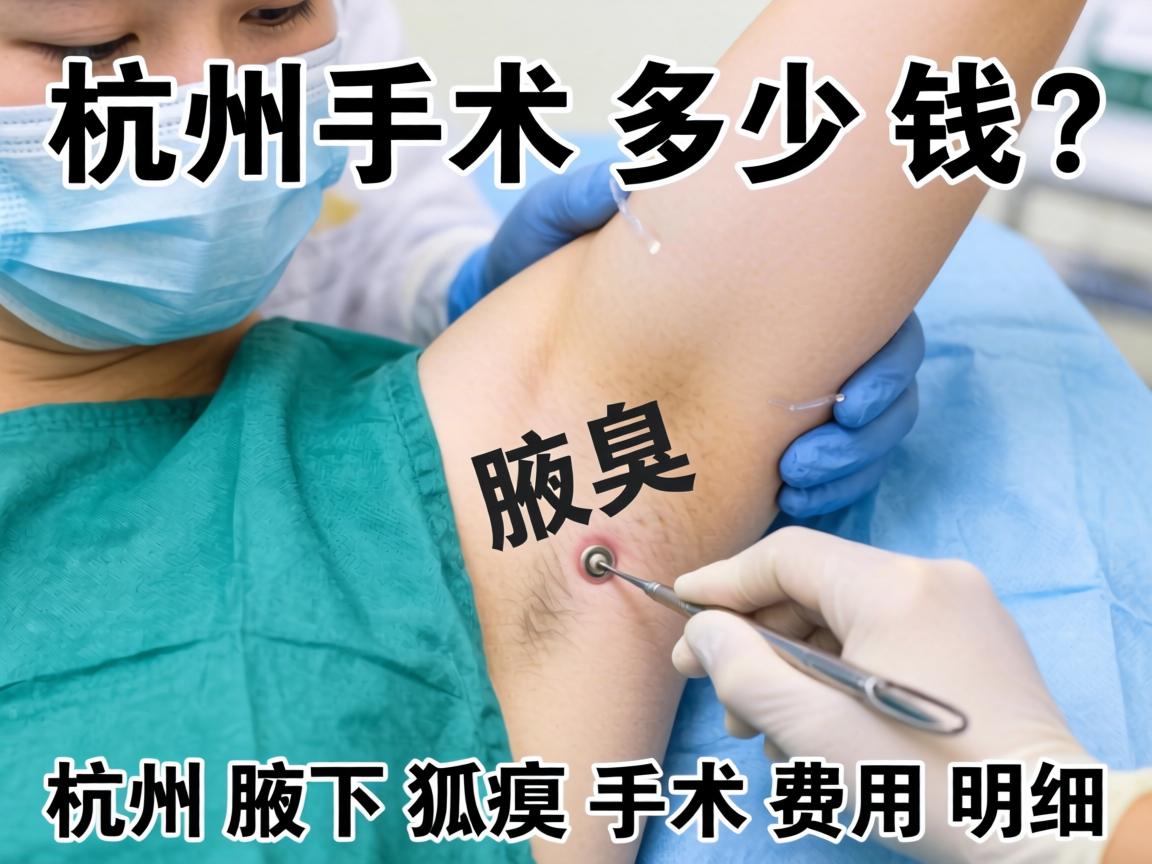 杭州腋臭手术多少钱？详解杭州腋下狐臭手术费用明细