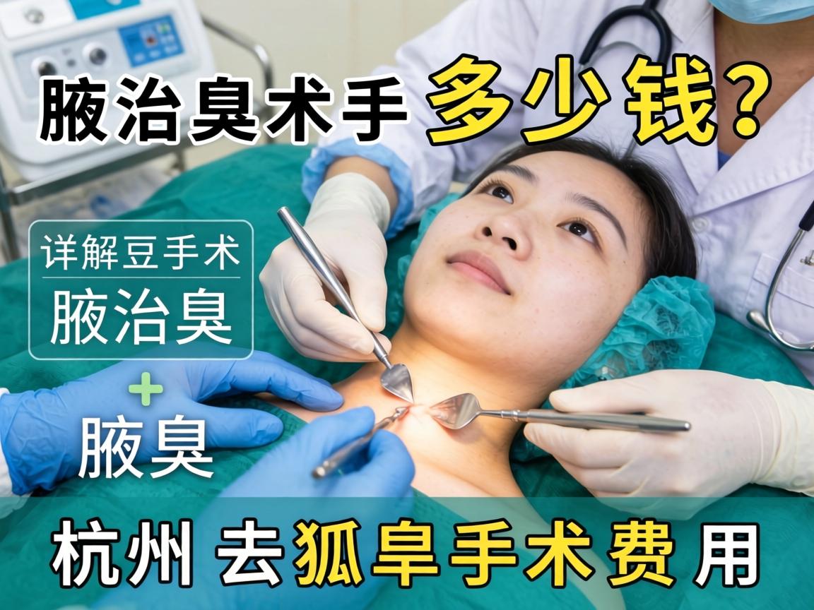 杭州腋臭手术多少钱？详解杭州去狐臭手术费用