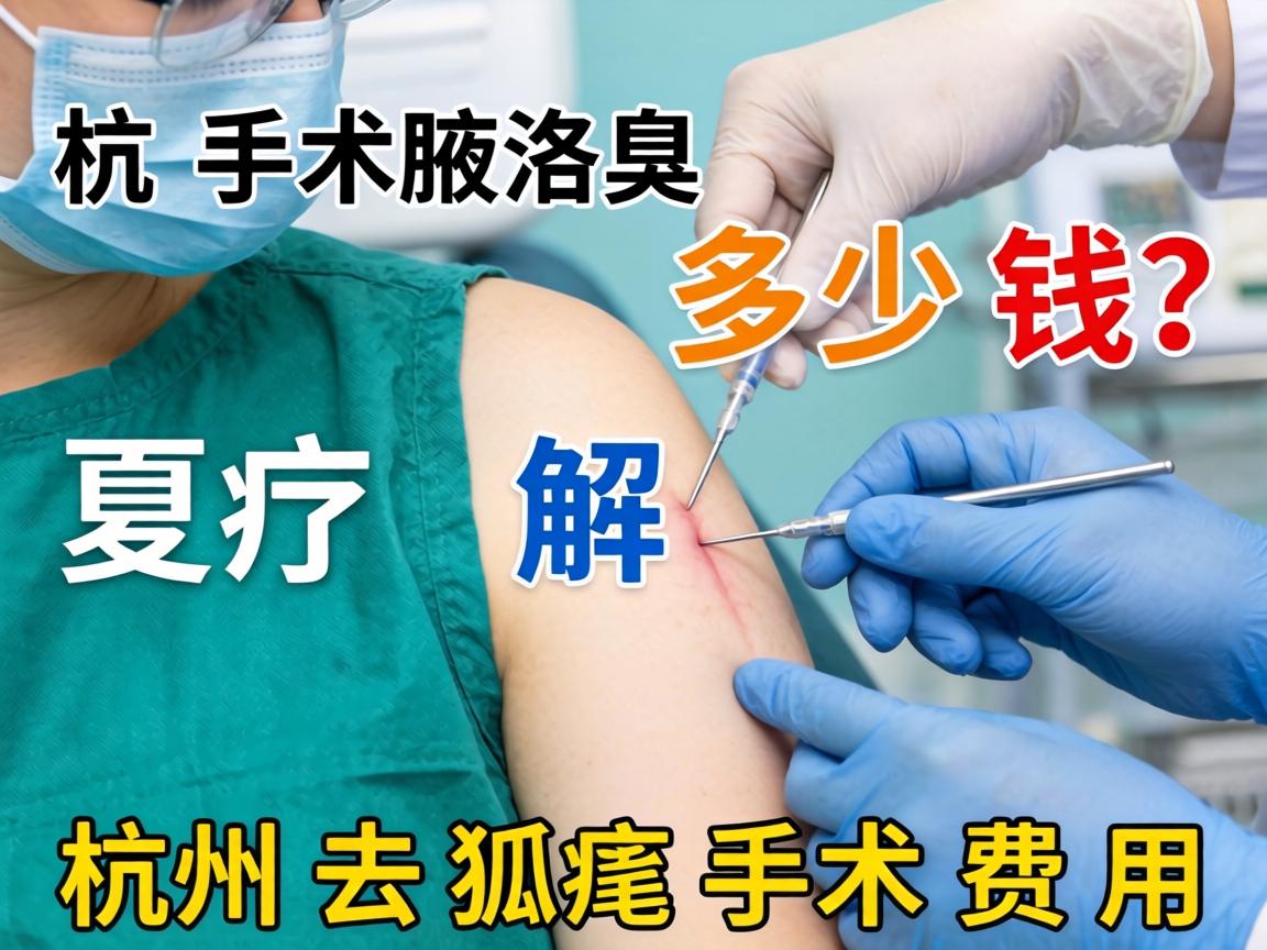杭州腋臭手术多少钱？详解杭州去狐臭手术费用
