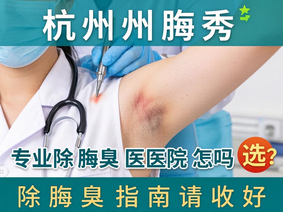 杭州腋秀解析，杭州专业除腋臭医院怎么选？这份除腋臭指南请收好