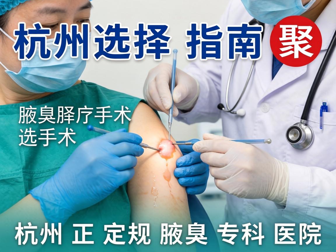 杭州腋臭手术选择指南，聚焦杭州正规腋臭专科医院