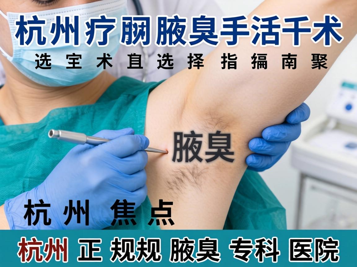 杭州腋臭手术选择指南，聚焦杭州正规腋臭专科医院