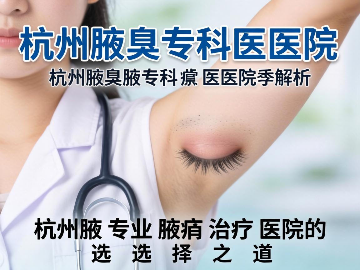 杭州腋臭专科医院解析，杭州专业腋臭治疗医院的选择之道