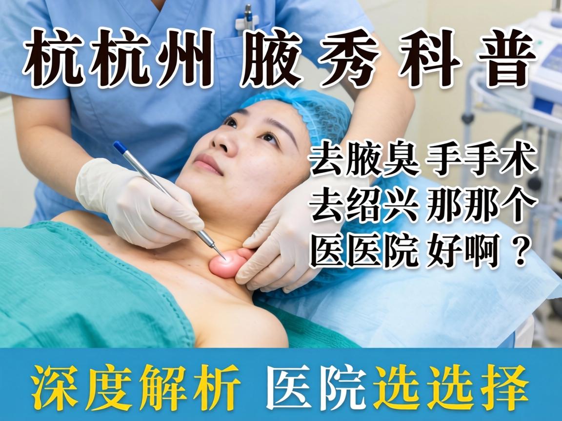 杭州腋秀科普，去腋臭手术去绍兴那个医院好啊？深度解析医院选择