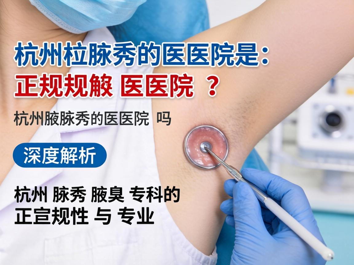 杭州腋秀医院是正规医院吗？深度解析杭州腋秀腋臭专科的正规性与专业