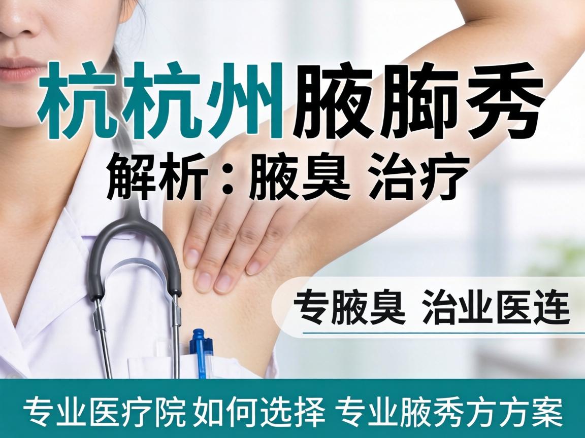 杭州腋秀解析腋臭治疗，专业医院如何选择专业腋秀方案