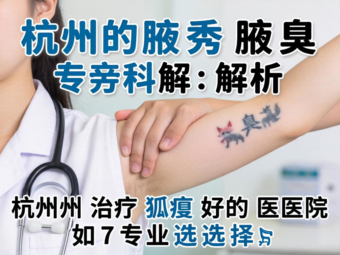 杭州腋秀腋臭专科解析，杭州治疗狐臭好的医院如何专业选择