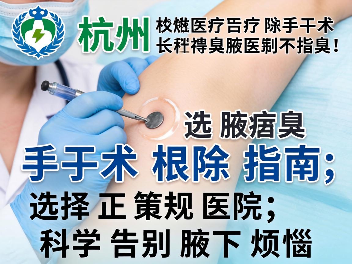 杭州腋臭手术根除指南，选择正规医院，科学告别腋下烦恼