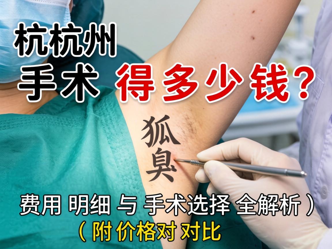 杭州狐臭手术得多少钱？费用明细与手术选择全解析（附价格对比）