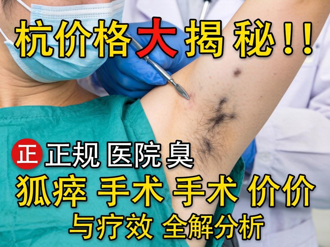 杭州狐臭手术价格大揭秘！正规医院狐臭手术价格与疗效全解析
