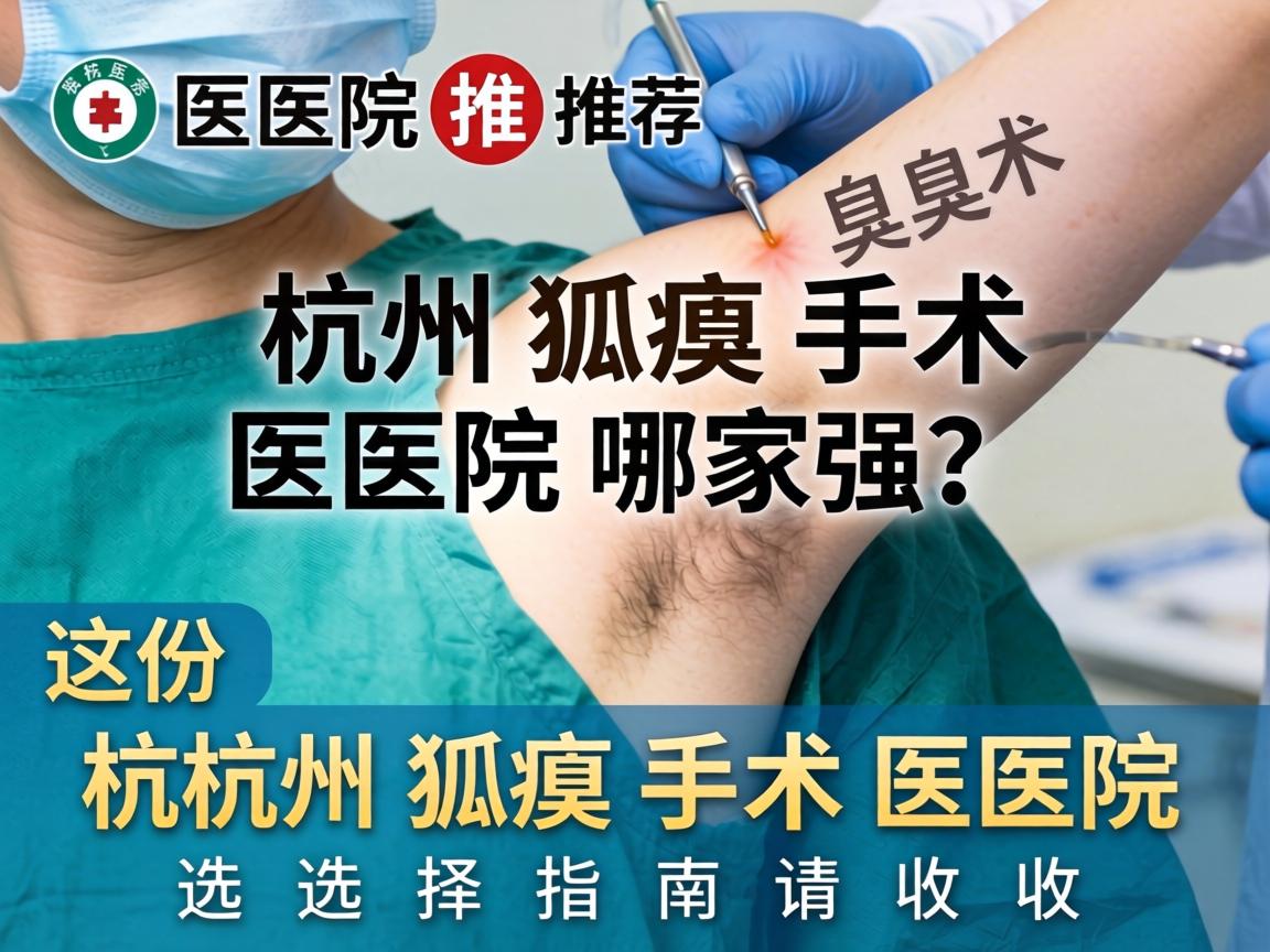 杭州狐臭手术医院推荐，杭州狐臭手术医院哪家强？这份杭州狐臭手术医院选择指南请收好