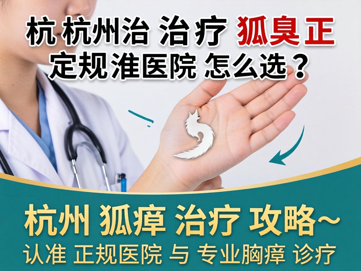 杭州治疗狐臭正规医院怎么选？杭州狐臭治疗攻略，认准正规医院与专业腋臭诊疗