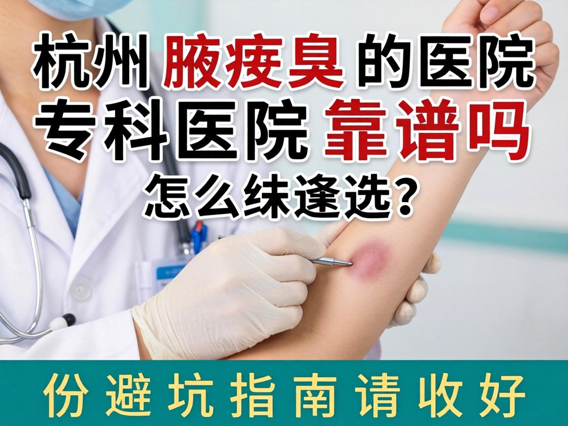 杭州腋臭医院怎么选？杭州腋臭专科医院靠谱吗？这份避坑指南请收好