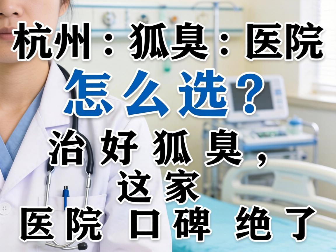 杭州狐臭医院怎么选？治好狐臭，这家医院口碑绝了