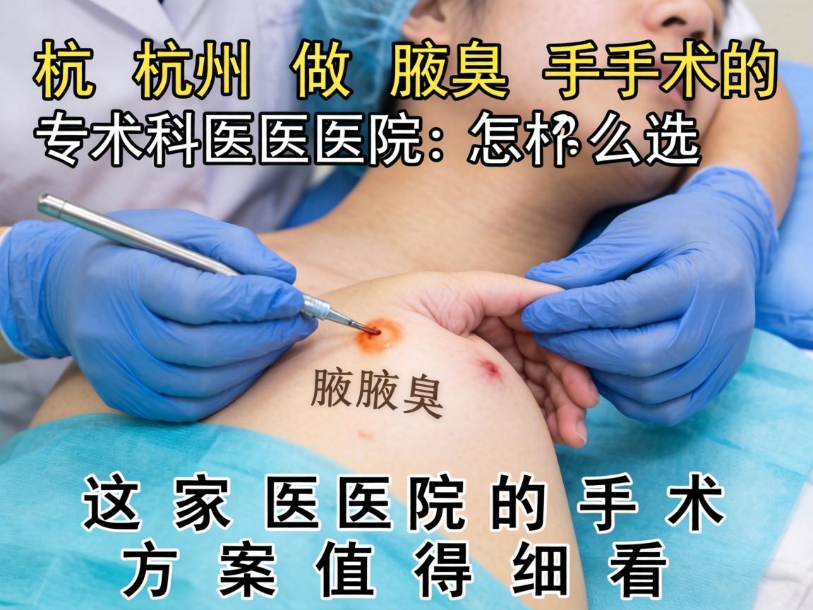 杭州做腋臭手术的专科医院怎么选？这家医院的手术方案值得细看