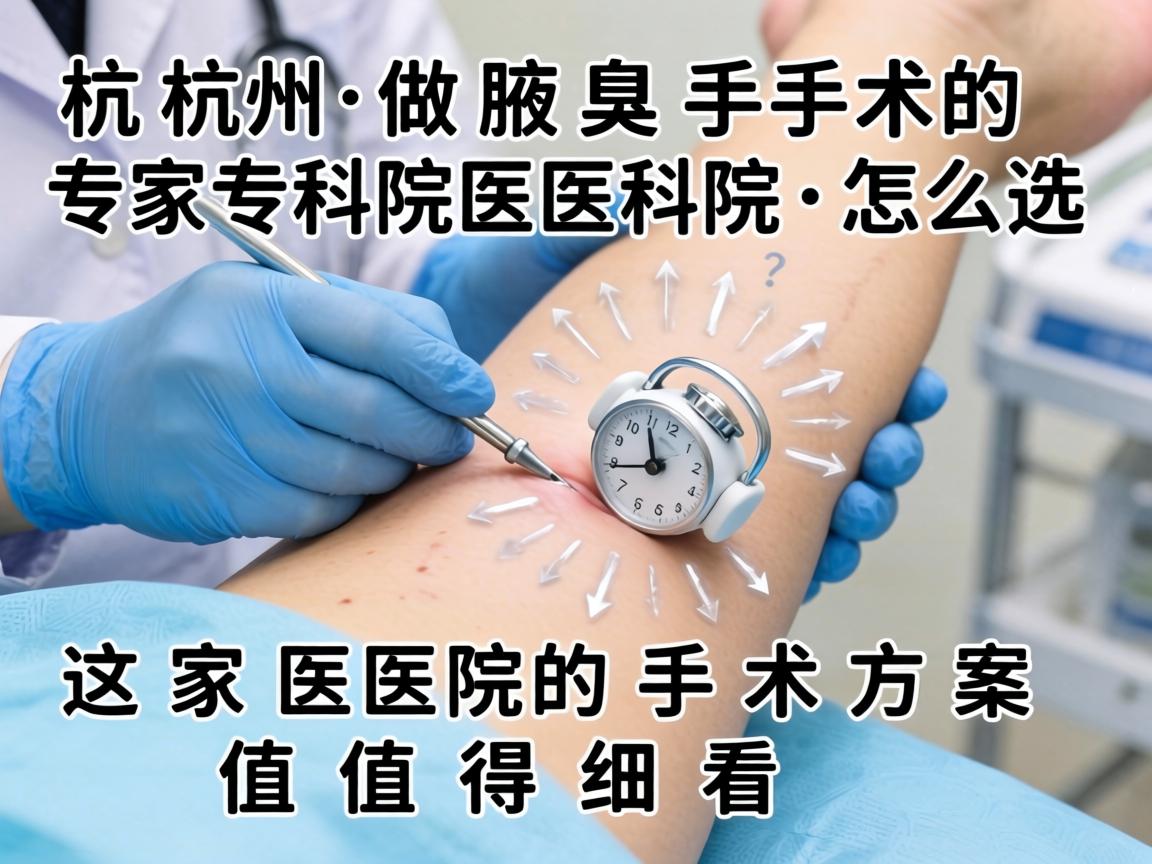 杭州做腋臭手术的专科医院怎么选？这家医院的手术方案值得细看